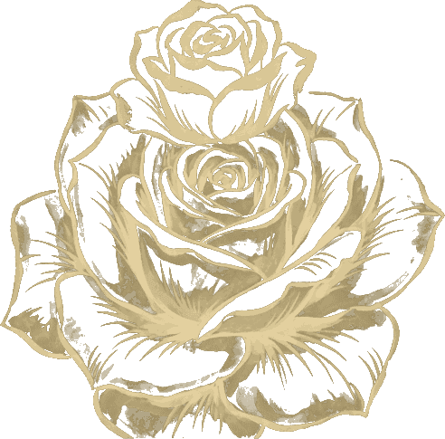 Rosa dorada, motivo decorativo de El Cachirulo