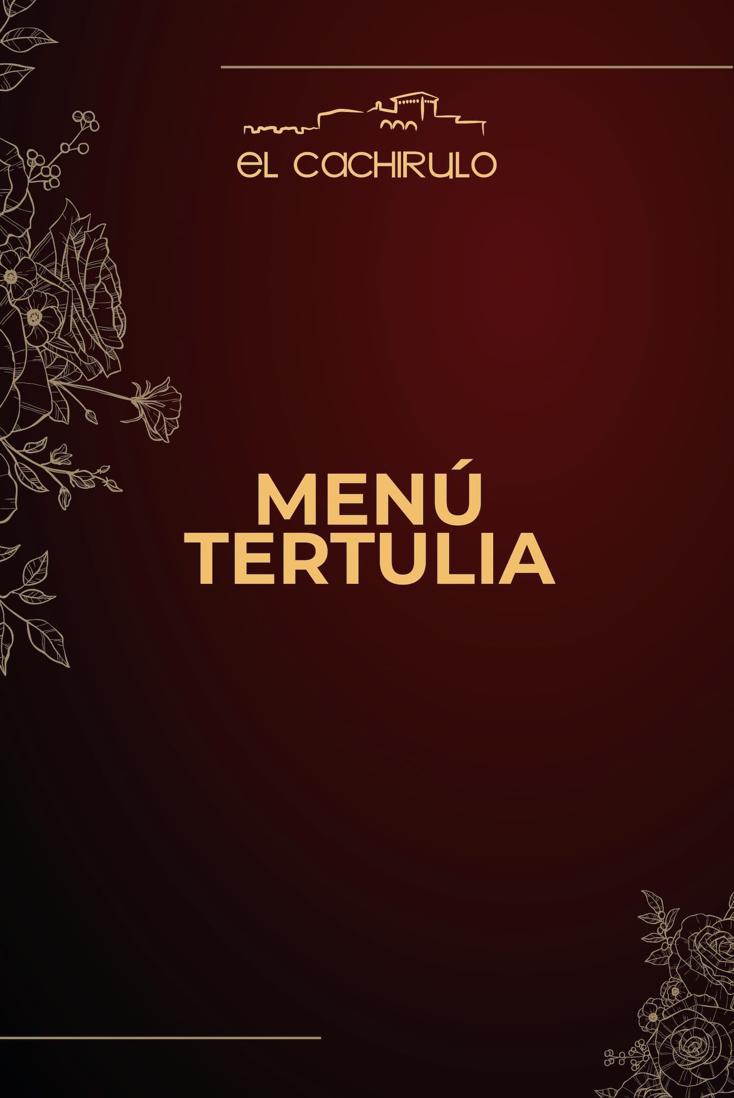 Portada del Menú Tertulia